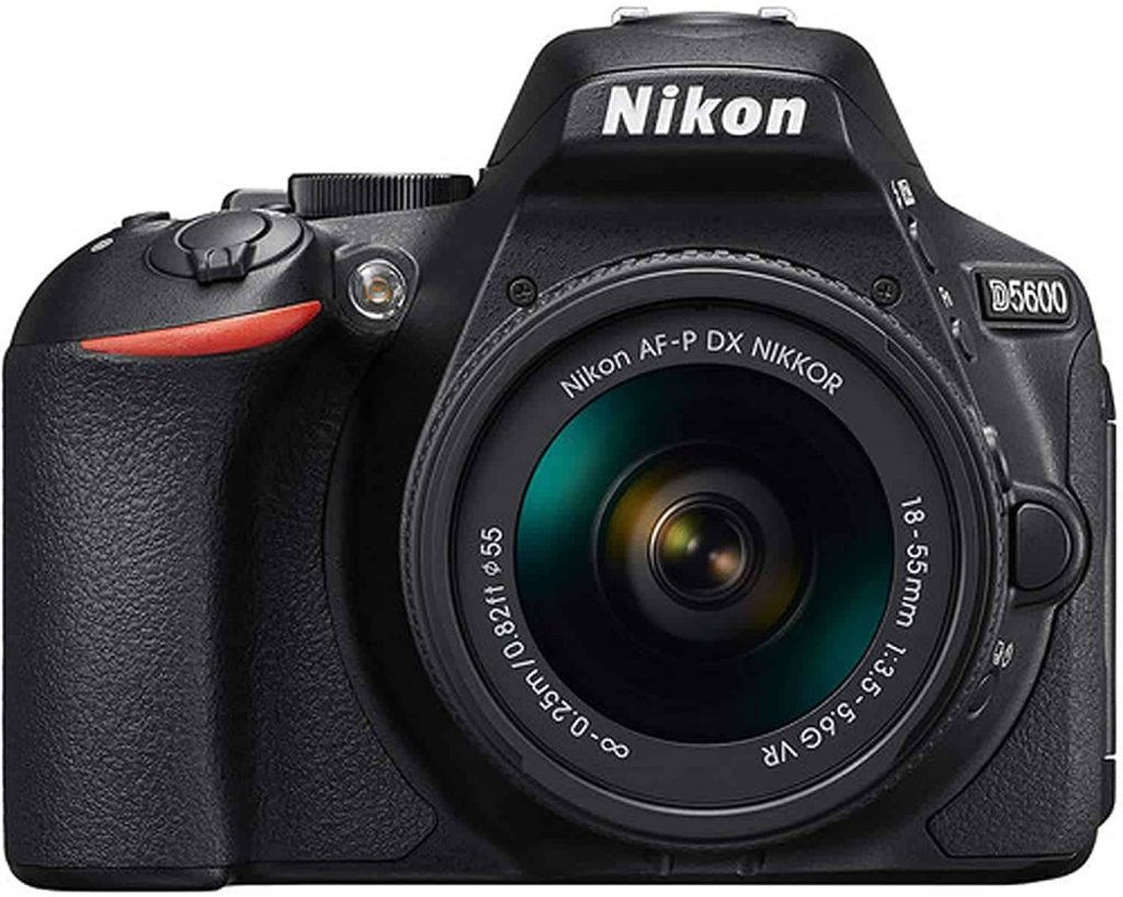 Nikon D5600 DSLR Camera with 18-55mm VR Lens + 32GB Card, Tripod, Case
