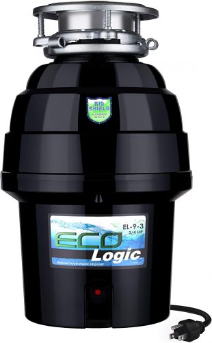 Eco Logic 10-US-EL-9-3B Garbage Disposal with Removeable Splash Guard