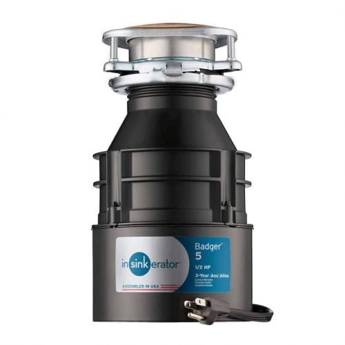InSinkErator Best Garbage Disposal with Cord, Badger 5, 1/2 HP Continuous Feed Best Garbage Disposal InSinkErator with Cord, Badger 5, 1/2 HP Continuous Feed