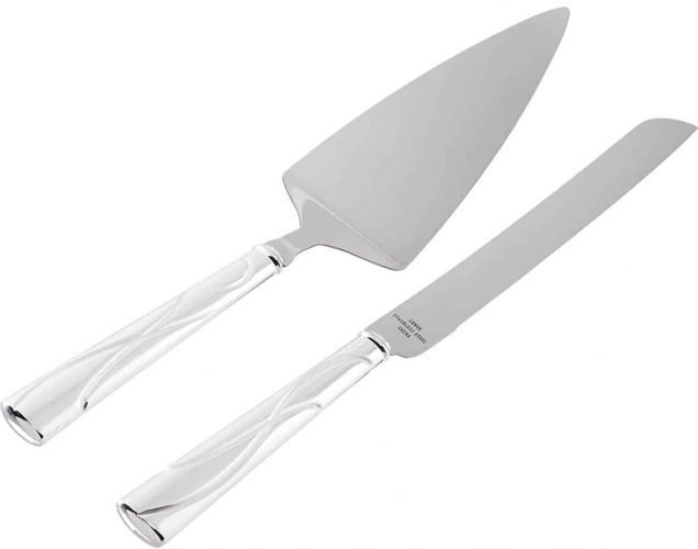 Lenox Adorn Cake Knife & Server Set, Silver Lenox Adorn Cake Knife & Server Set, Silver