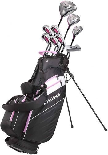 Precise AMG Ladies Womens Complete Golf Clubs Set Includes Driver, Fairway, Hybrid, 6-PW Irons, Putter, Stand Bag, 3 H:C’s – Choose Color and Size! Precise AMG Ladies Womens Complete Golf Clubs Set Includes Driver, Fairway, Hybrid, 6-PW Irons, Putter, Stand Bag, 3 H/C's - Choose Color and Size!