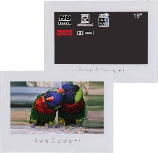Soulaca 19 White IP66 Waterproof Bathroom TV Soulaca 19 White IP66 Waterproof Bathroom TV