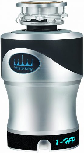Waste King Knight A1SPC Garbage Disposal with Power Cord, 1 HP with Exclusive Silencer Technology