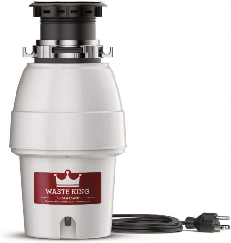 Waste King Legend Series 1:2 HP Continuous Feed Garbage Disposal with Power Cord