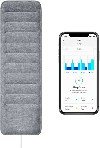 Withings Sleep - Sleep Tracking Pad Under The Mattress with Sleep Cycle Analysis